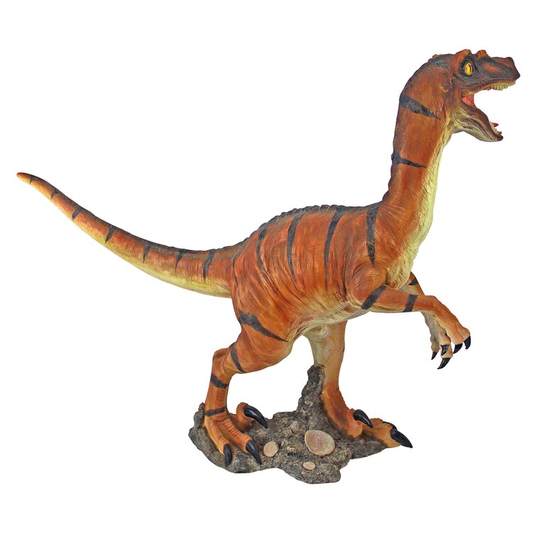 Velociraptor Scaled Dinosaur Statue